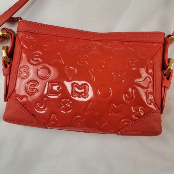 Marc by Marc Jacobs Red Alphabet Crossbody 100% Cow Leather Vintage - Picture 16 of 16